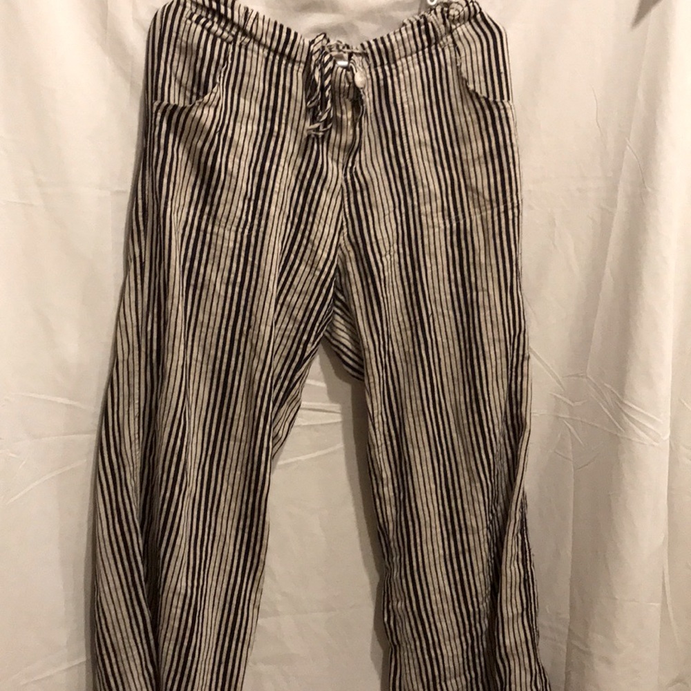 Striped pajama pants